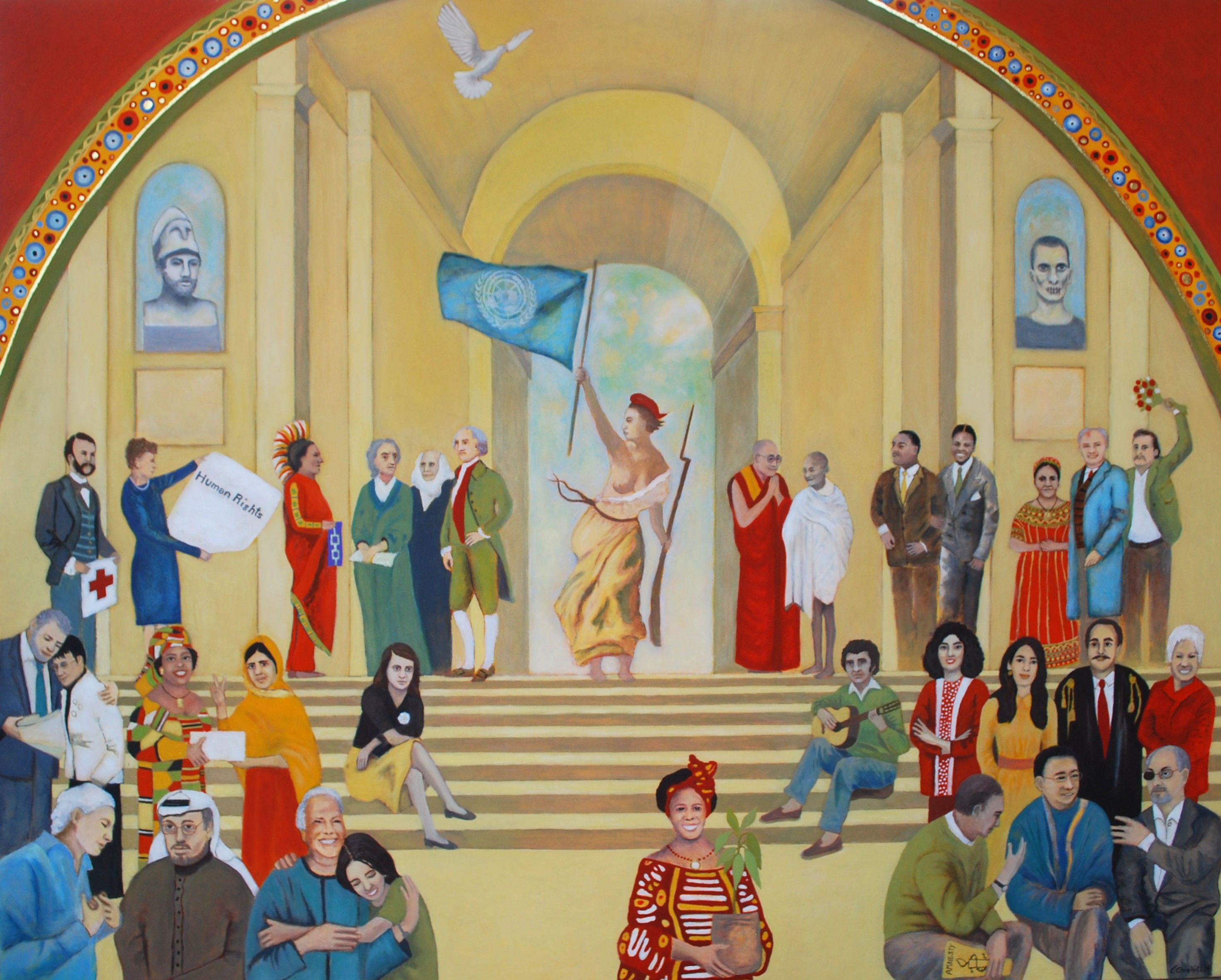 Ölgemälde "33 Demokrat*innen" von Catarina Chietti